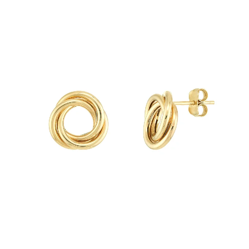 Unique Gemstone Earrings-MIDAS Open Love Knot Stud Earrings on Post Back TM001487