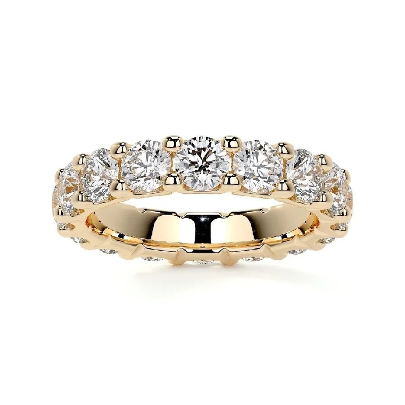 Signet Rings-Brilliant Eternity Band in 14K Yellow Gold