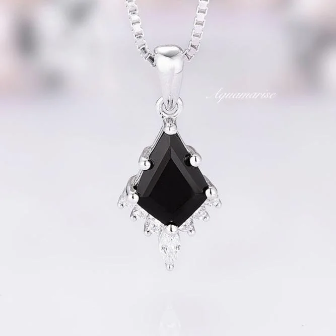 Thick Necklaces-Skye Kite™  Kite Black Onyx Pendant Necklace- Sterling Silver