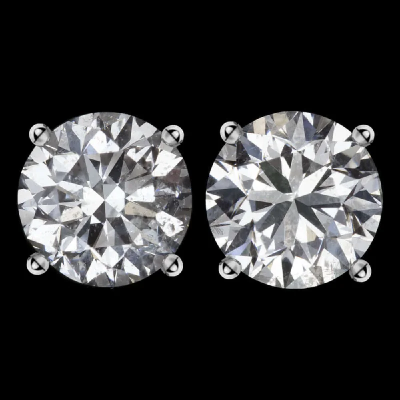 Drop Earrings-1.43ct VERY GOOD CUT NATURAL DIAMOND STUD EARRINGS MATCHING PAIR ROUND CLASSIC