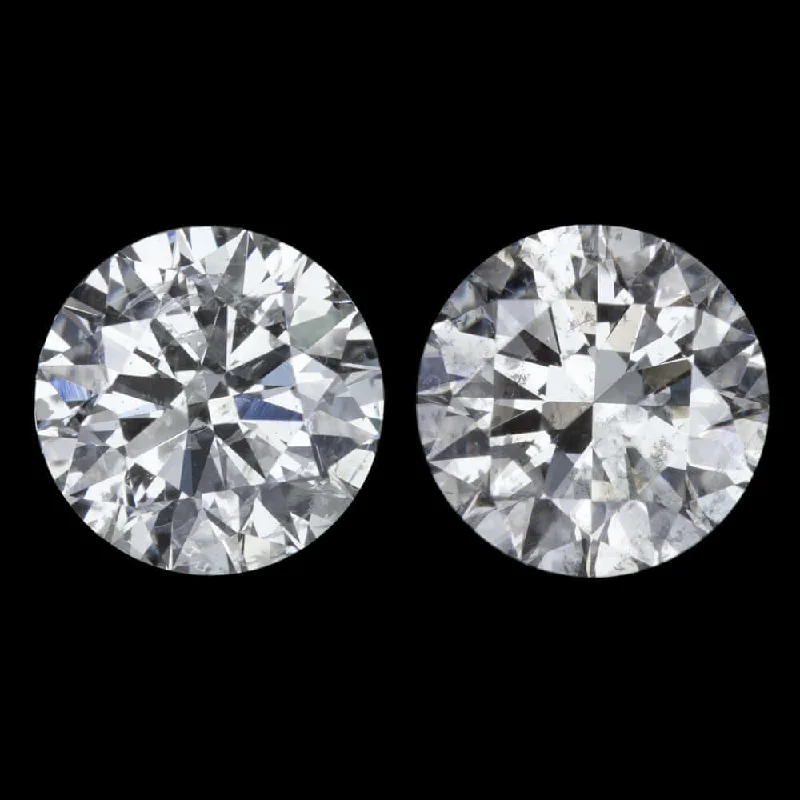 Stud Earrings-1.66ct D-E NATURAL DIAMOND STUD EARRINGS VERY GOOD CUT ROUND BRILLIANT CUT PAIR