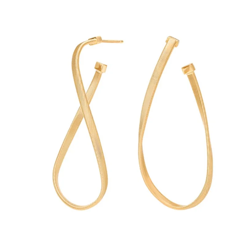 Fashion-Forward Earrings-18k Yellow Gold Marrakech Hand Twisted Hoop Earrings