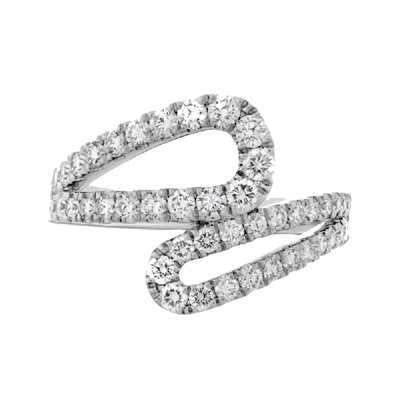 Gemstone Cocktail Rings-Memoire 18k White Gold Harper High-Tea Right Hand Ring