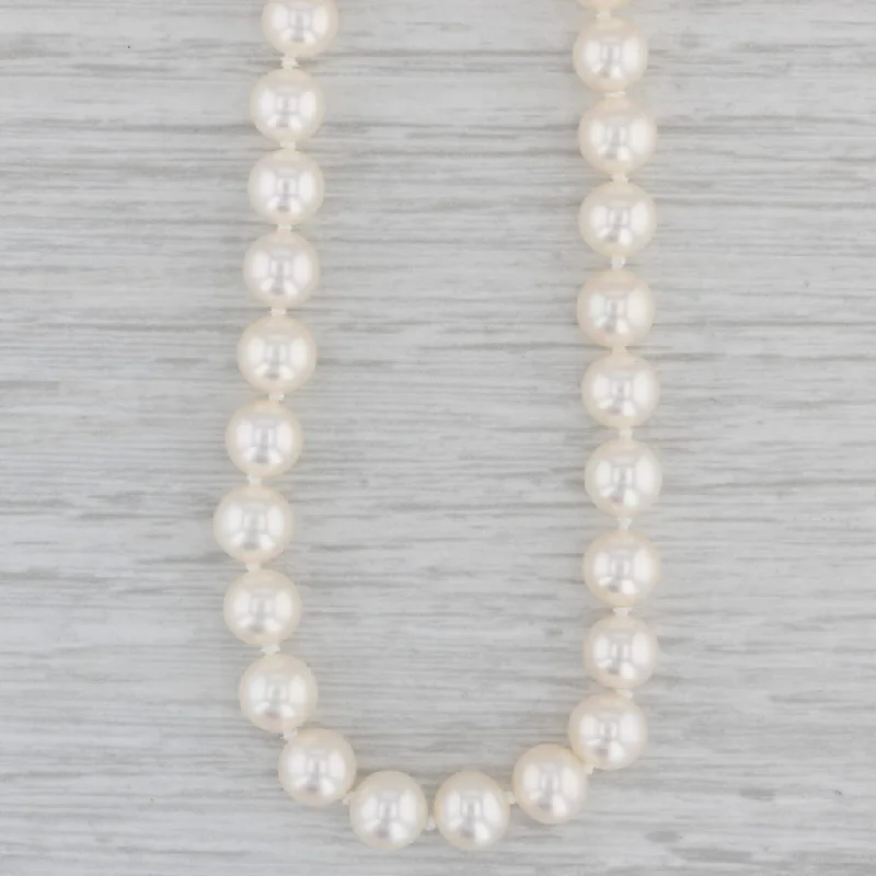 Natural Gemstone Necklaces-Mikimoto Blue Lagoon Pearl Strand Necklace 14k Yellow Gold Clasp