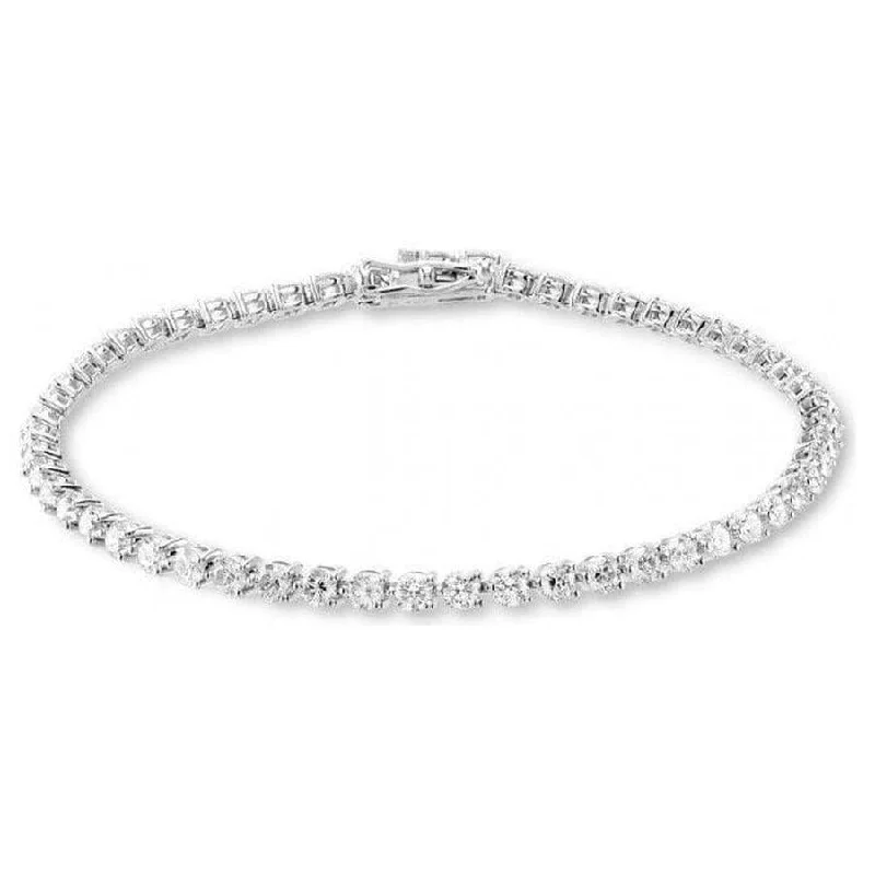 Friendship Bracelet Sets-18ct white gold 55 Diamond Tennis bracelet