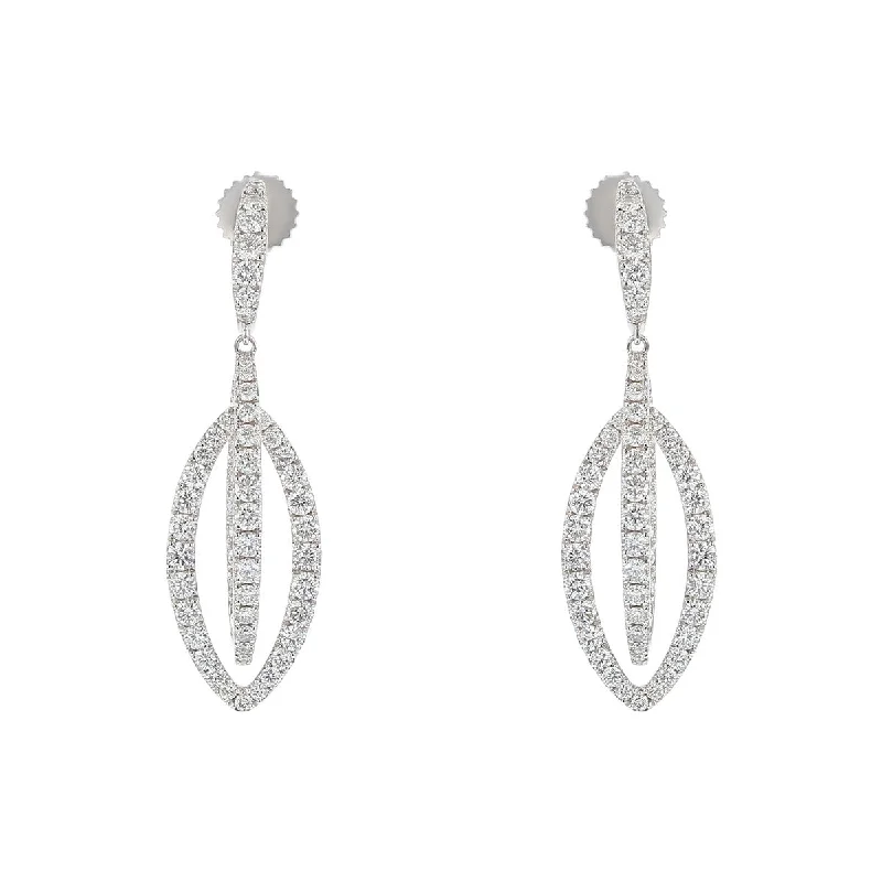 Adjustable Earrings-Diamond Drop Earrings