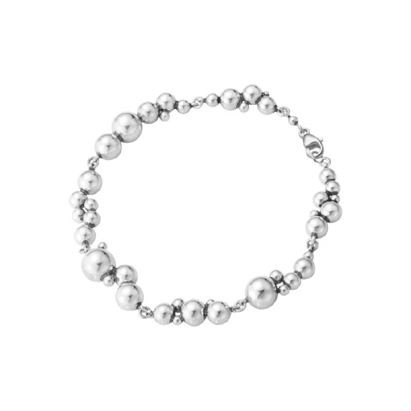 Fashionable Charm Bracelets-Silver Moonlight Grapes Bracelet