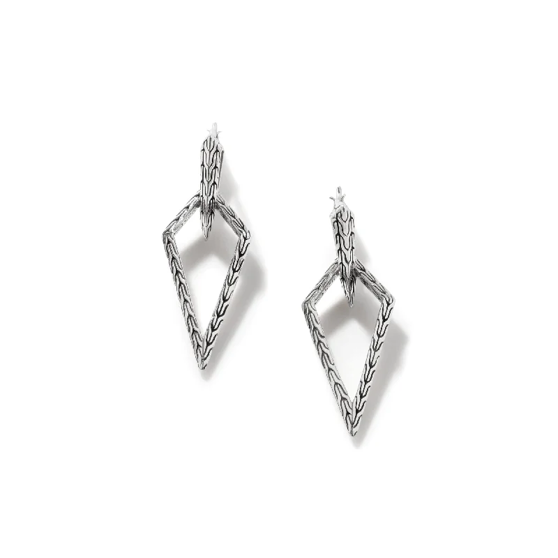 Contemporary Earrings-John Hardy Tiga Transformable Drop Earring EB900205