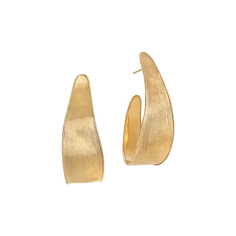 Stud Earrings-18K Lunaria Yellow Gold Small Hoop Earrings