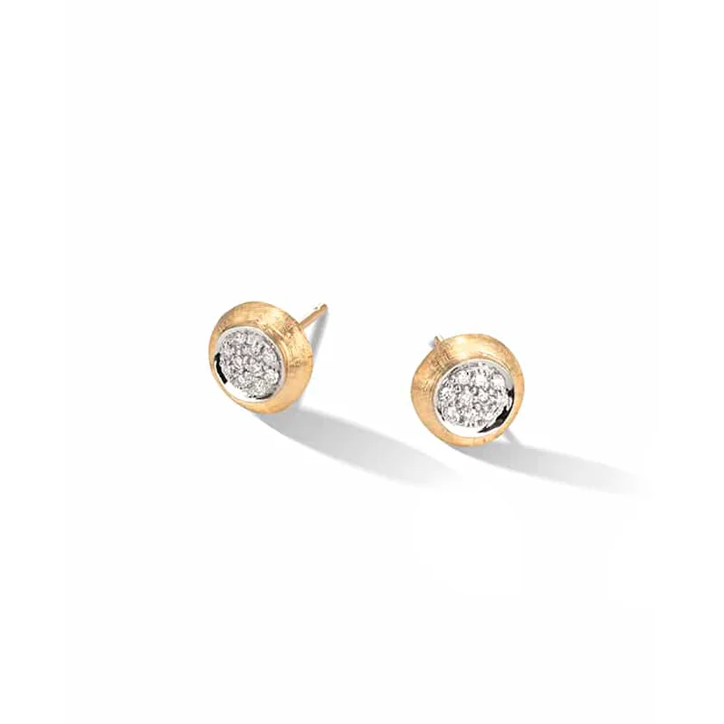 Colorful Earrings-18k Yellow Gold and Diamond Earrings