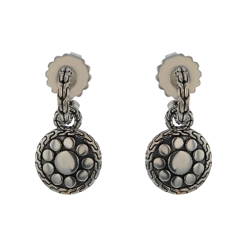 Polished Earrings-John Hardy Dot Drop Earrings in Sterling Silver