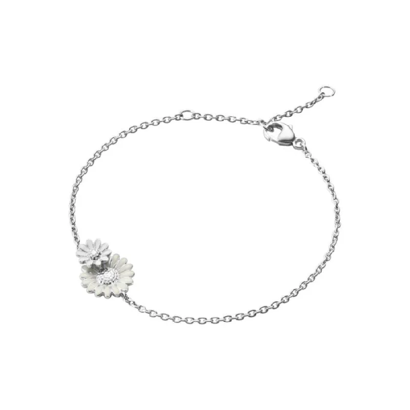 Charm Bracelet Sets-Silver Daisy Bracelet