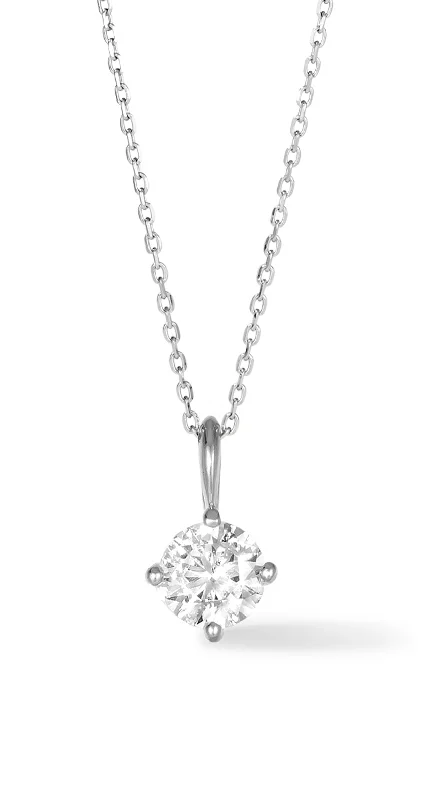 Designer Necklaces-1/5 Carat Diamond Solitaire Necklace