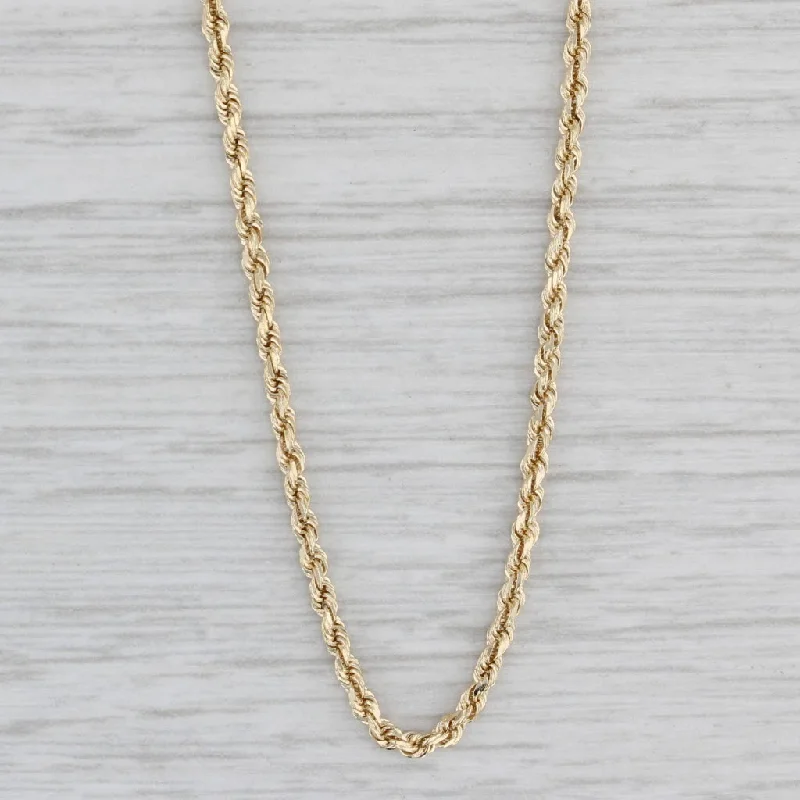 Bold Necklaces-Rope Chain Necklace 14k Yellow Gold 20" 1.8mm