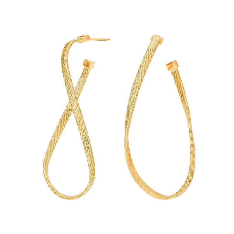 Colorful Drop Earrings-Marrakech Twisted Irregular Medium Hoops