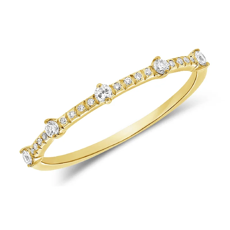 Unique Rings-14K Gold Diamond Band