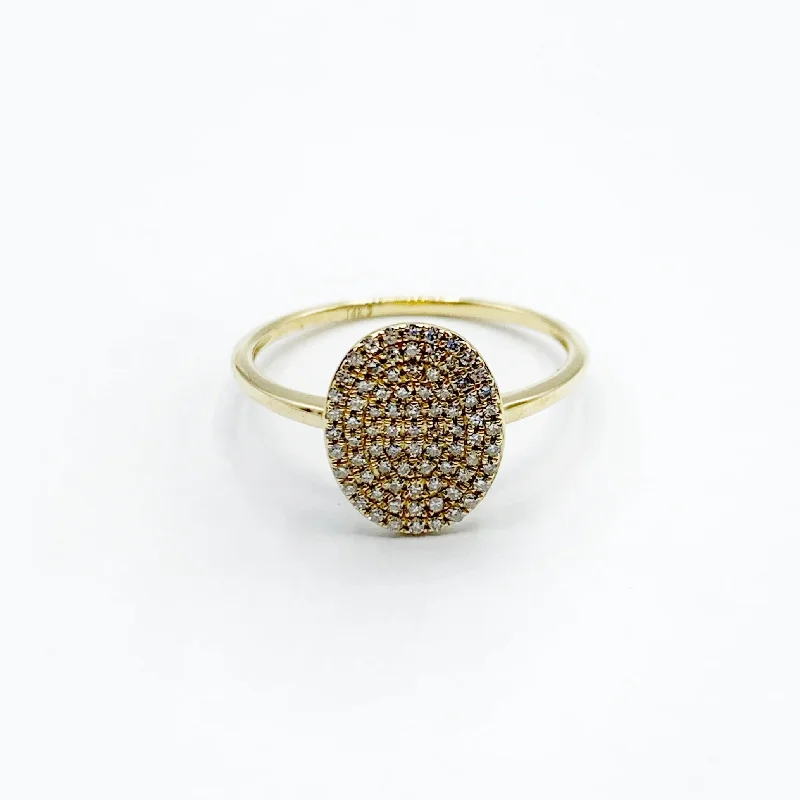 Birthstone Rings-Diamond Cobblestones on a Golden Band