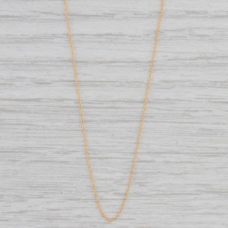 Long Necklaces-Fine Rope Chain Necklace 10k Yellow Gold 17.75" 0.7mm