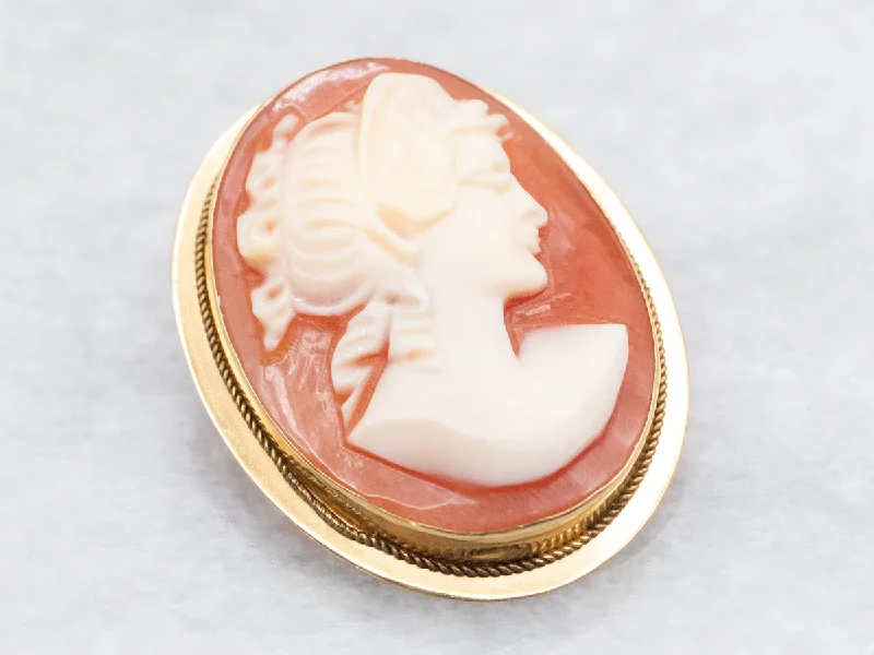 Luxury Brooch-Oval Cut Cameo Brooch or Pendant