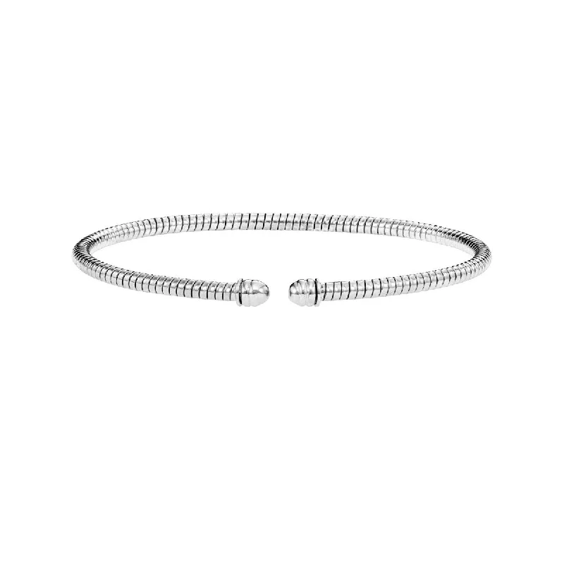 Bridal Bangles Sets-14kt White Gold 7"  3mm Bangle BG2350-07