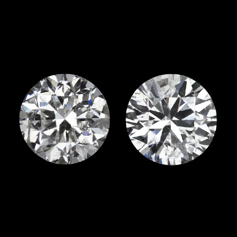 Red Earrings-VG CUT 0.85ct F-G CLEAN NATURAL DIAMOND STUD EARRINGS ROUND BRILLIANT 3/4ct PAIR