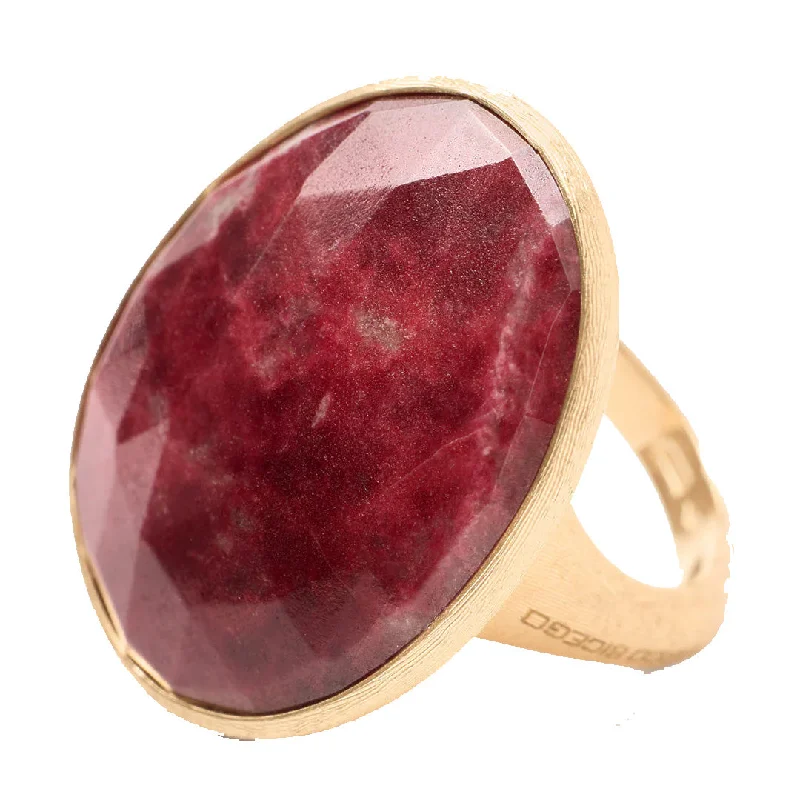 Three-Stone Engagement Rings-Marco Bicego Lunaria 18K Yellow Gold Cocktail Ring With Thulite