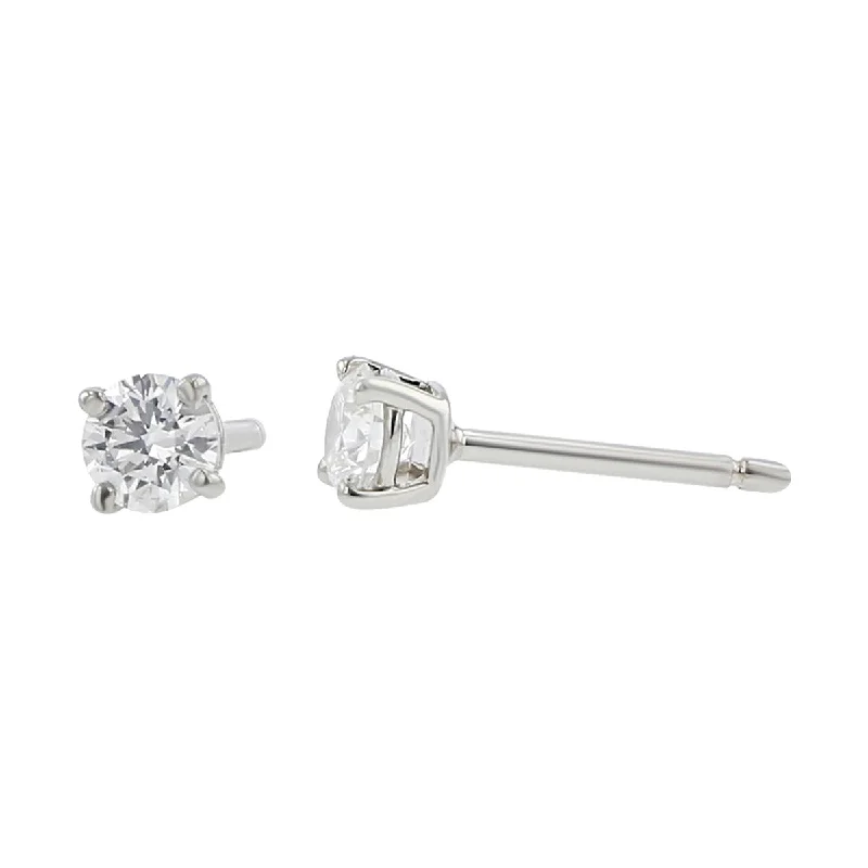 Butterfly Earrings-Tiffany Platinum Brilliant Diamond Stud Earrings