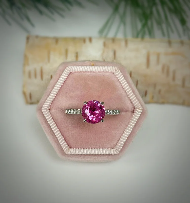 Aquamarine Rings-Jillian - Pink Sapphire