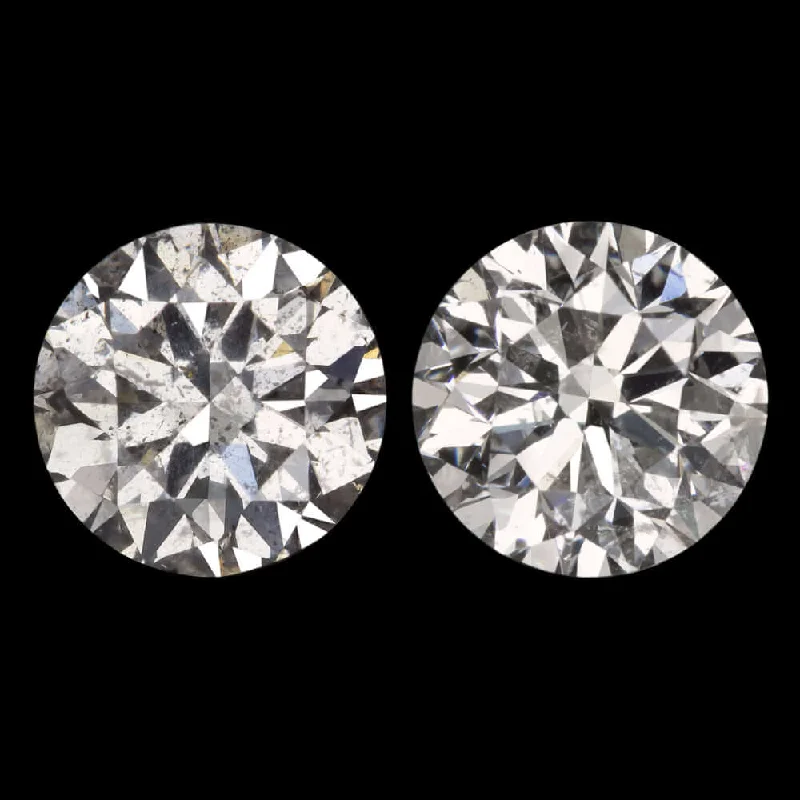 Dangle Earrings-1.47ct VERY GOOD CUT DIAMOND STUD EARRINGS NATURAL ROUND BRILLIANT MATCHING PAIR