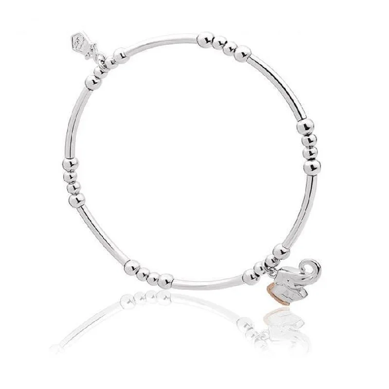 Personal Engraved Bracelets-Silver & 9ct Rose Gold Elephant Affinity Bracelet