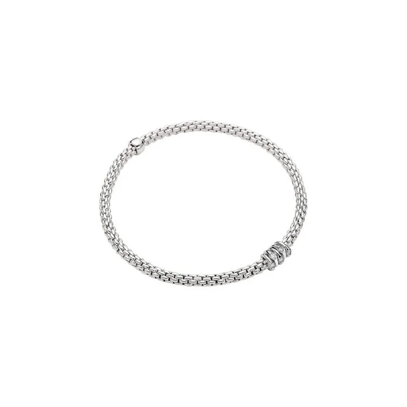 Engraved Bracelets-Prima Bracelet - 18ct White gold