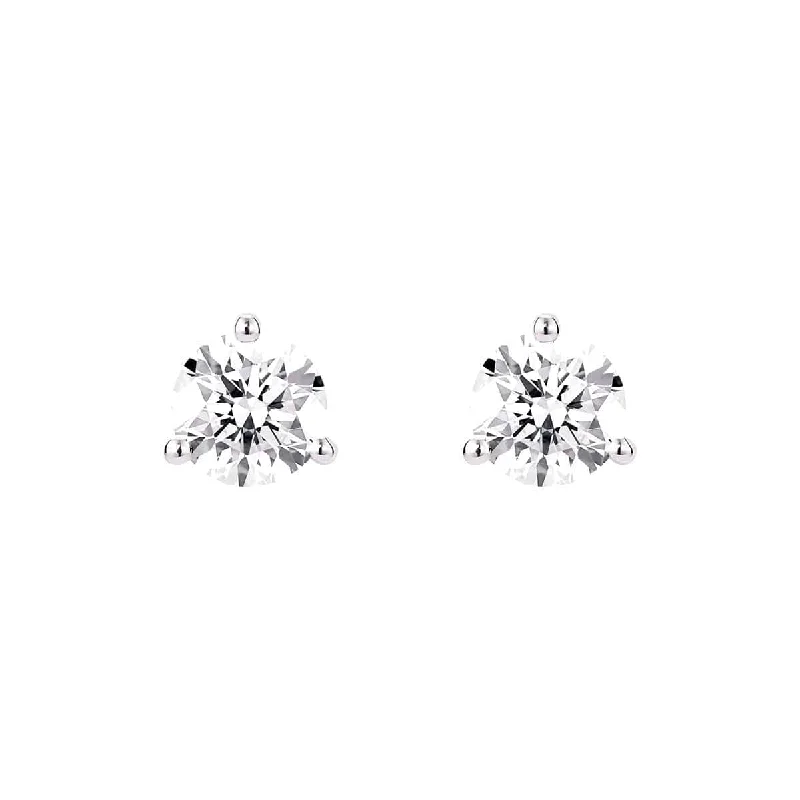 Rose Earrings-Lab Grown Diamond Stud Earrings