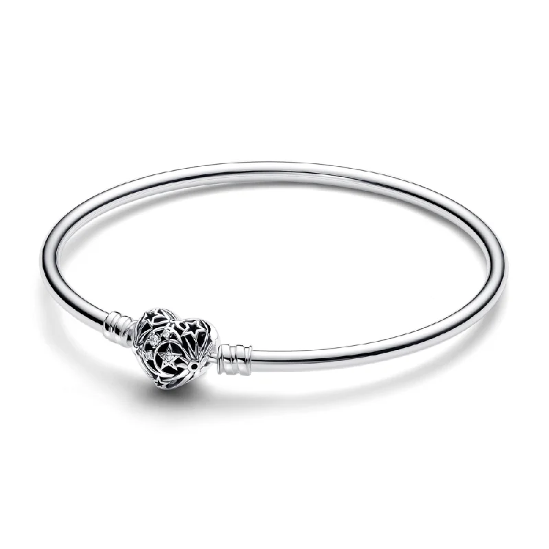 Premium Bangles-Celestial Heart Clasp Bangle 593400C01