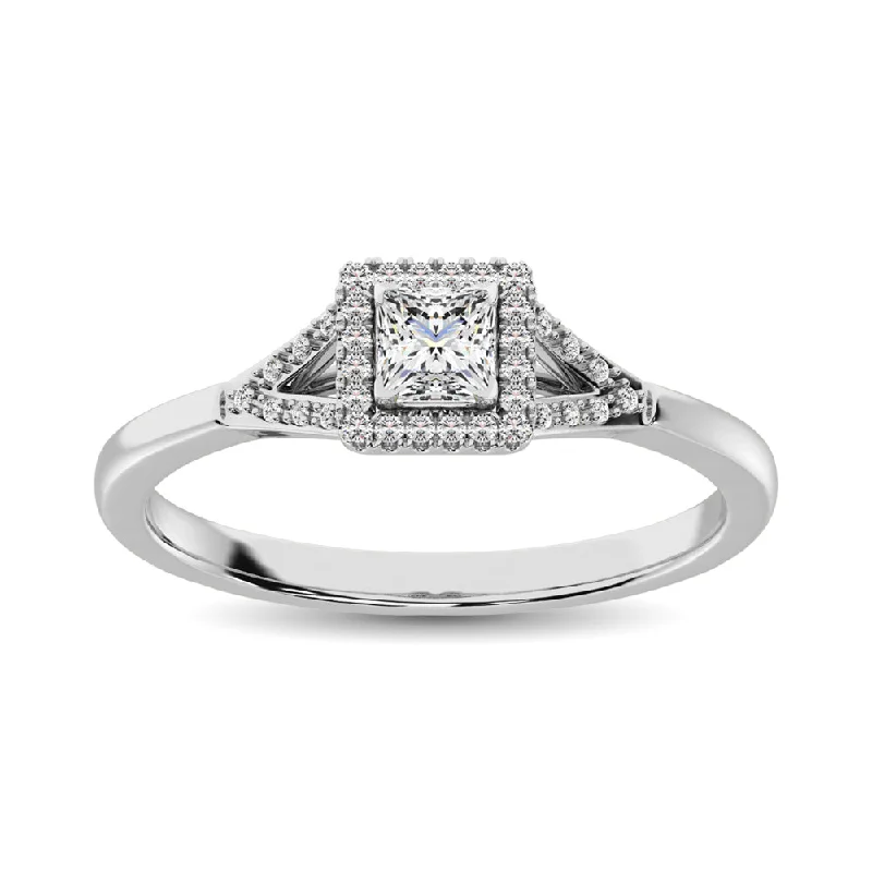 Designer Rings-Diamond 1/8 Ct.Tw. Promise Ring in 10K White Gold