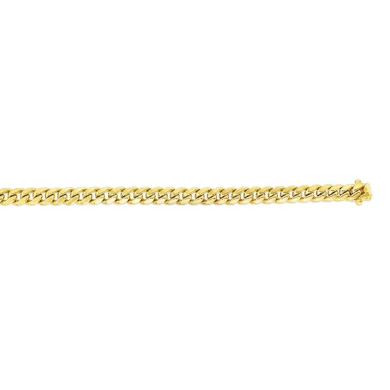 Rose Gold Pendant Necklaces-26" 14K Yellow Gold 6.15Mm Semi-Solid Miami Cuban Link Necklace