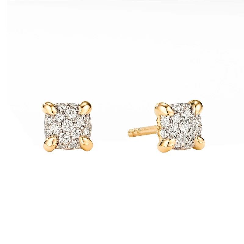 Fashion-Forward Earrings-Petite Châtelaine Stud Earrings with Diamonds