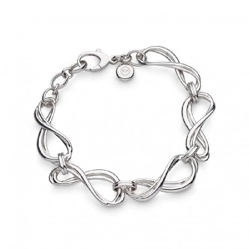 Double Wrap Bracelets-Silver Infinity Grande Link Bracelet