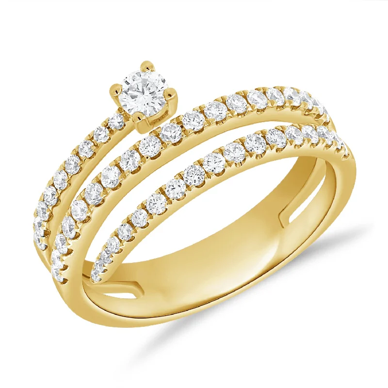 Big Diamond Rings-Classic Diamond Open & Wrap Ring