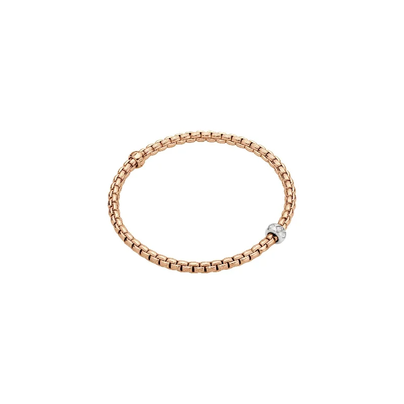 Trendy Silver Bracelets-Eka Bracelet Rse dia 0.12ct - 18ct Rose gold