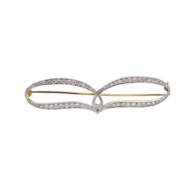 Fashion Pin Brooch-1.40 ctw Diamond Brooch