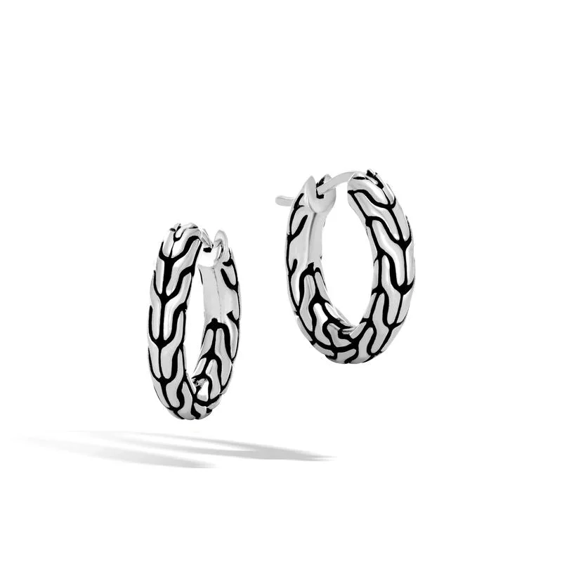 Wide Hoop Earrings-John Hardy Classic Chain Small Hoop Earring EB999709