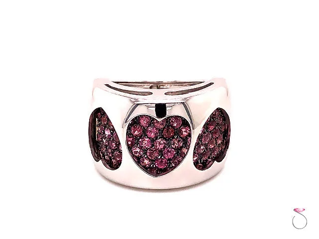 Princess Cut Rings-Designer Pink Tourmaline Convertible Hearts Ring By Assor Gioielli